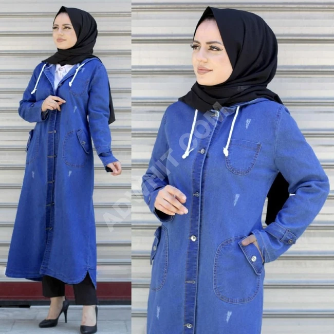 جاكيت جينز طويل