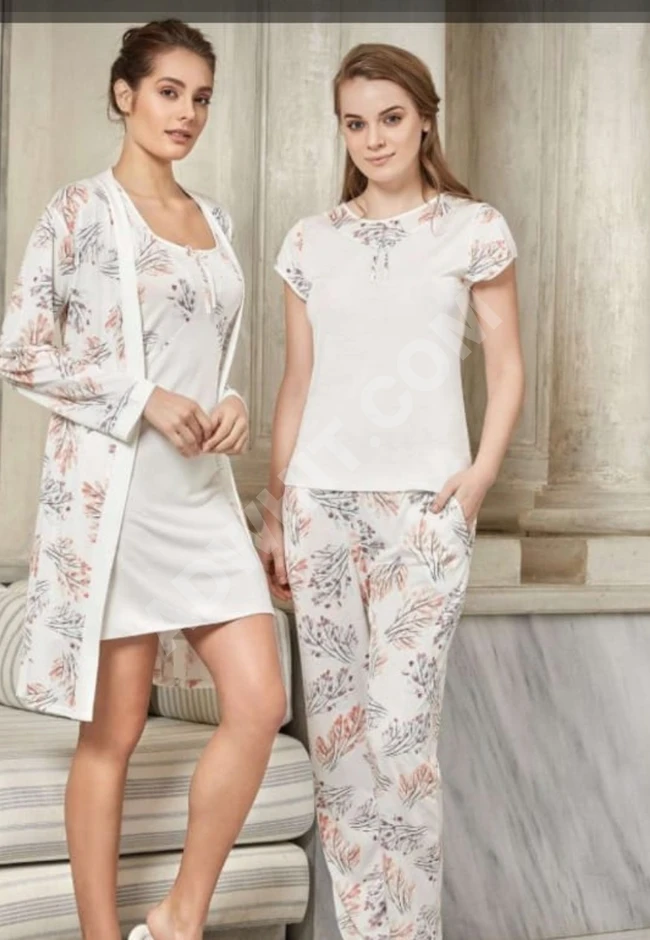 طقم بيجاما اربع قطع