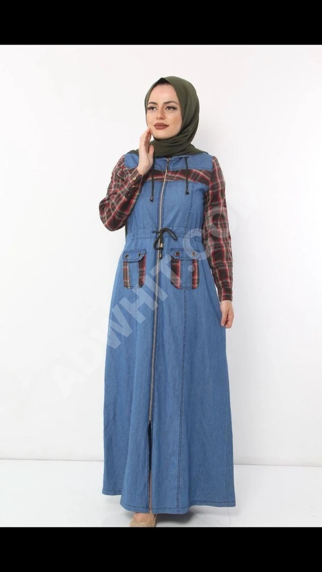 فستان جينز طويل للمحجبات