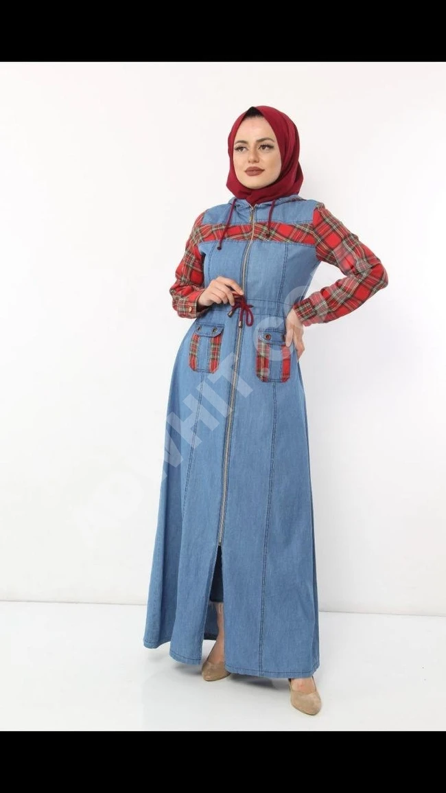 فستان جينز طويل للمحجبات
