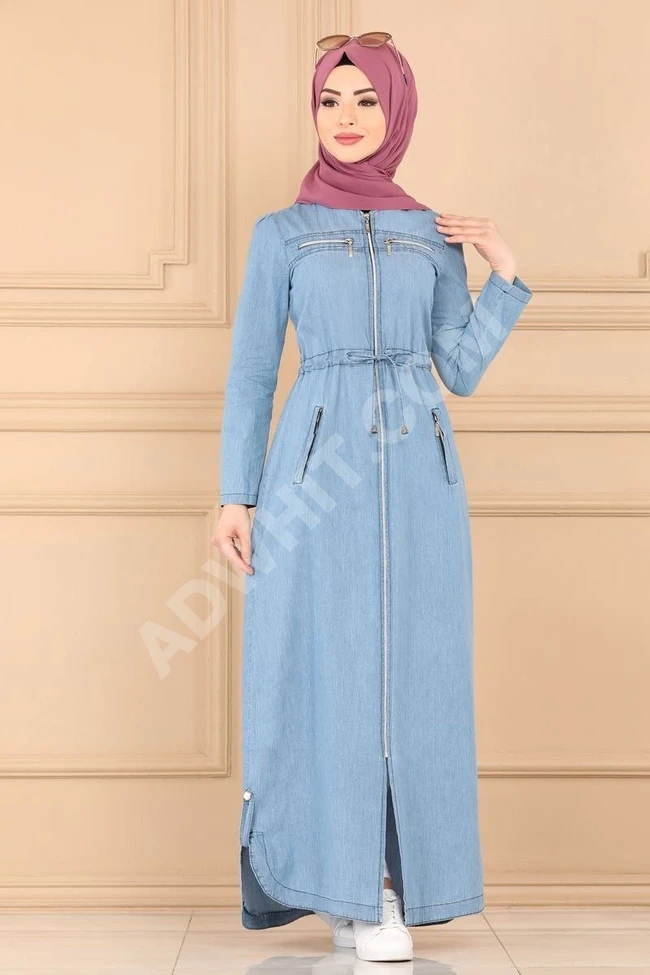 فستان جينز طويل للمحجبات