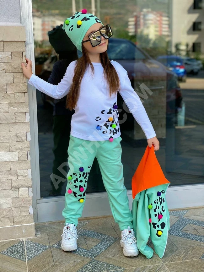 بيجاما بناتي اربع قطع 