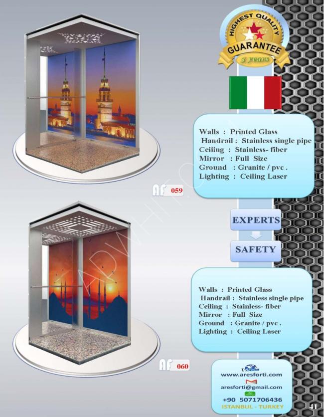 كبائن  مصاعد زجاجية ثري دي/Elevator Printed glass cabins