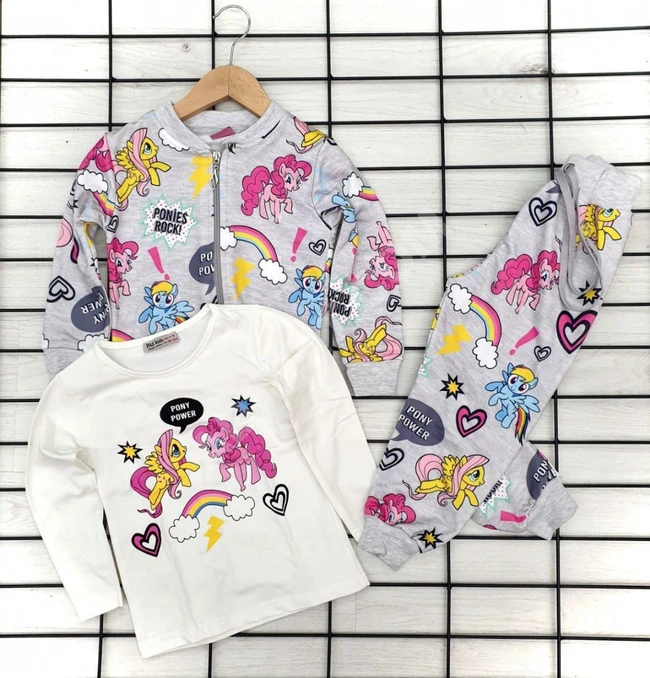 بيجاما بناتي ثلاث قطع 