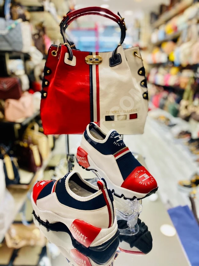 طقم حذاء مع حقيبة نسائي 