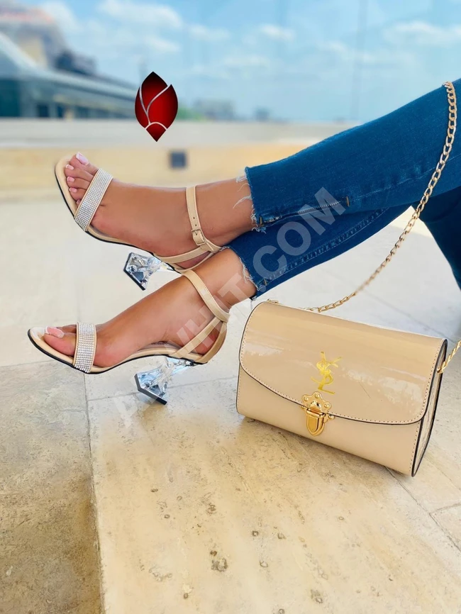 طقم حذاء مع حقيبة نسائي