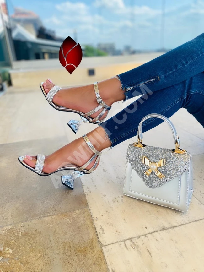 طقم حذاء مع حقيبة نسائي