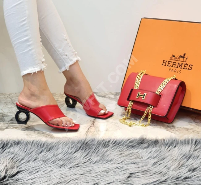 طقم حذاء مع حقيبة نسائي