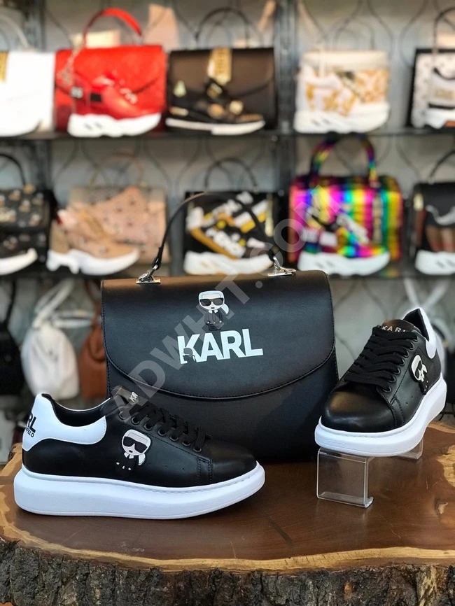 طقم حذاء مع حقيبة نسائي 