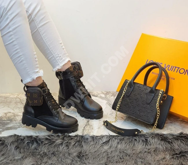 طقم حذاء مع حقيبة نسائي 