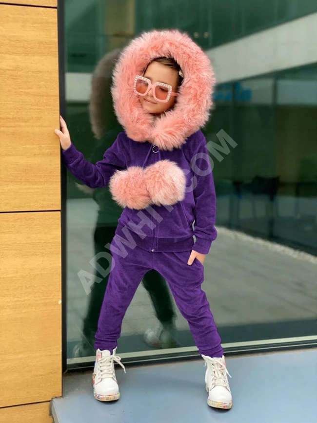 بيجاما بناتي مخمل