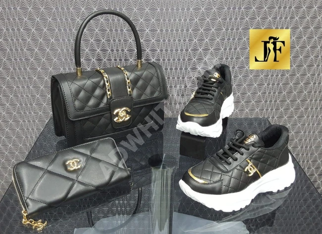 حذاء سبور نسائي مع حقيبة 