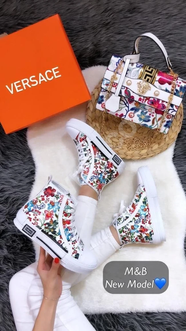 طقم حذاء مع حقيبة نسائي 