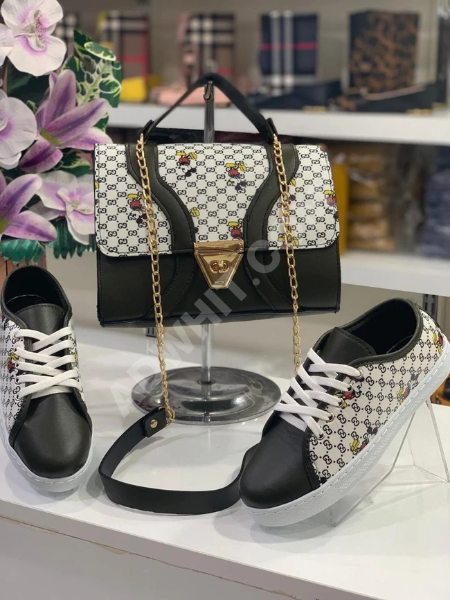 طقم حذاء سبور مع حقيبة نسائي