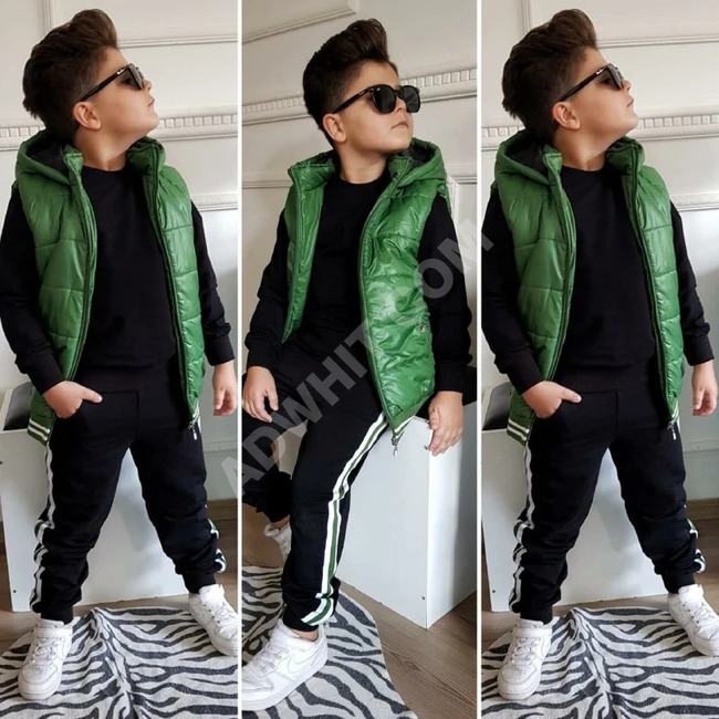 طقم ولادي ثلاث قطع