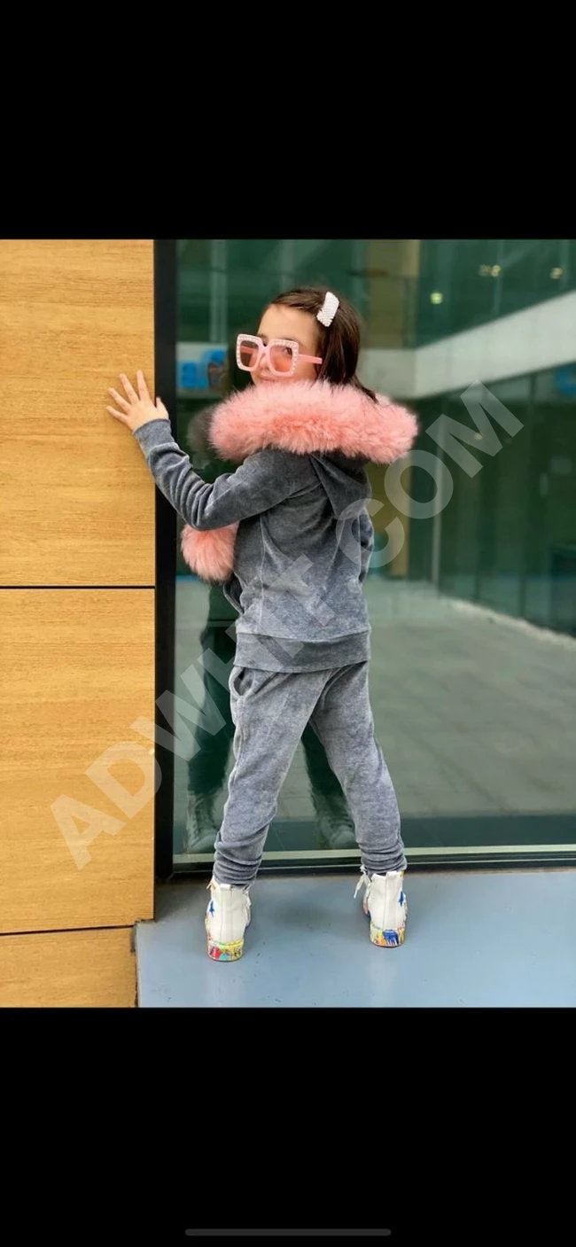 بيجاما مخمل بناتي