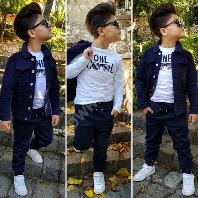 طقم ثلاث قطع ولادي 