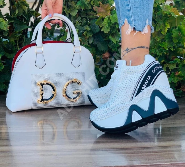 طقم حذاء مع حقيبة نسائي 