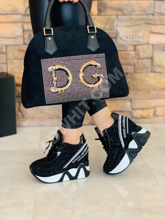 طقم حذاء مع حقيبة نسائي 