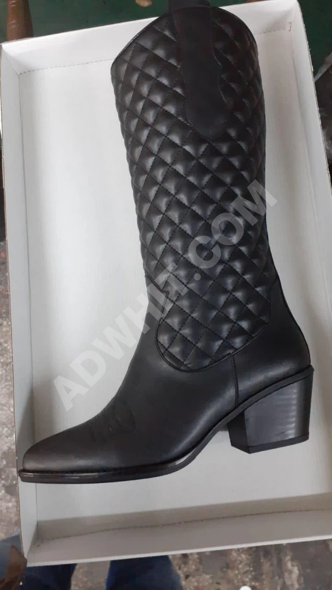 حذاء شتوي نسائي ساق عالي 