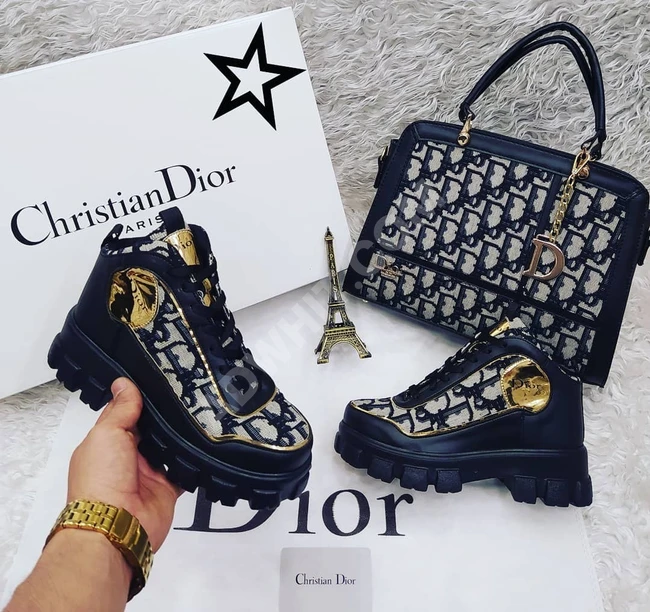 طقم حذاء مع حقيبة نسائي 