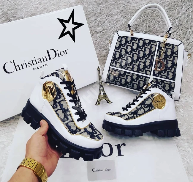 طقم حذاء مع حقيبة نسائي 