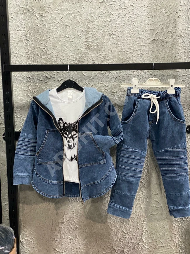 طقم ولادي جينز 