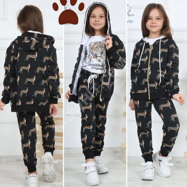 بيجاما بناتي ثلاث قطع 