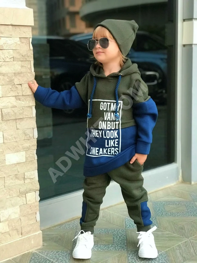 طقم ثلاث قطع ولادي 