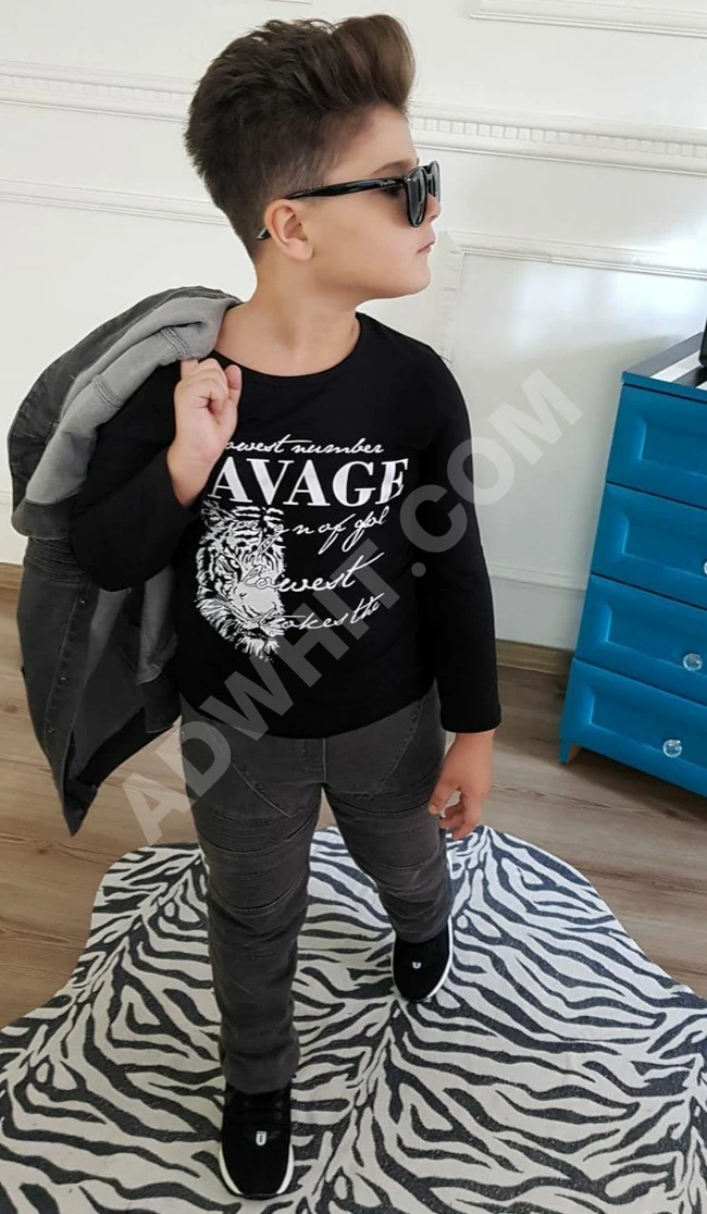 طقم ولادي ثلاث قطع 