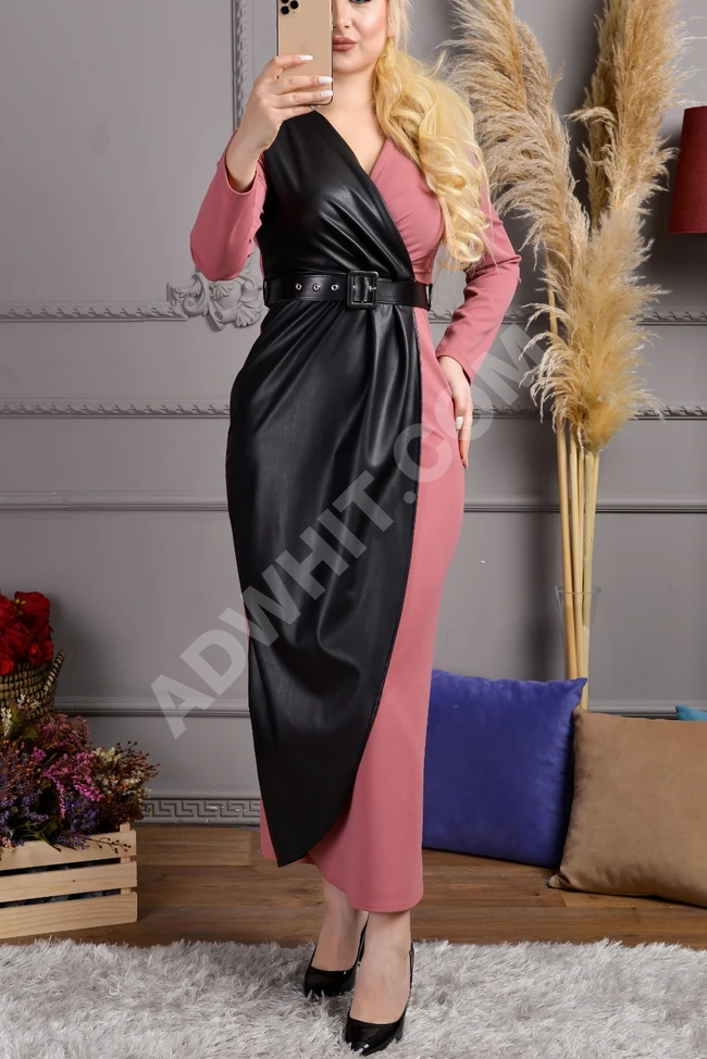 فستان جلد مبطن