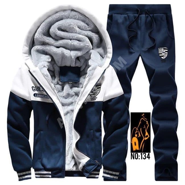 طقم رجالي شتوي مبطن فرو