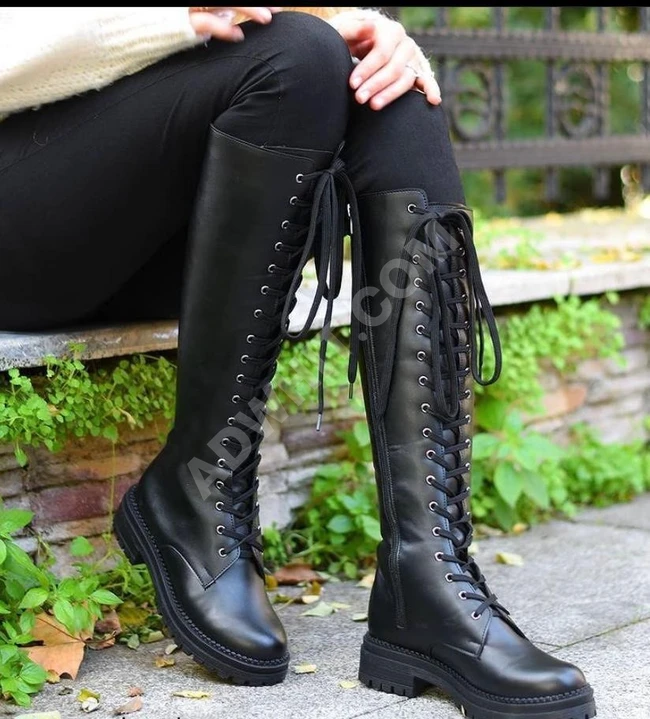 حذاء نسائي شتوي ساق عالي 