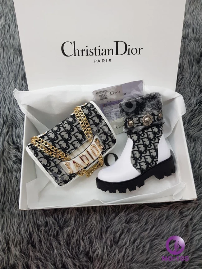 طقم حذاء مع حقيبة نسائي 