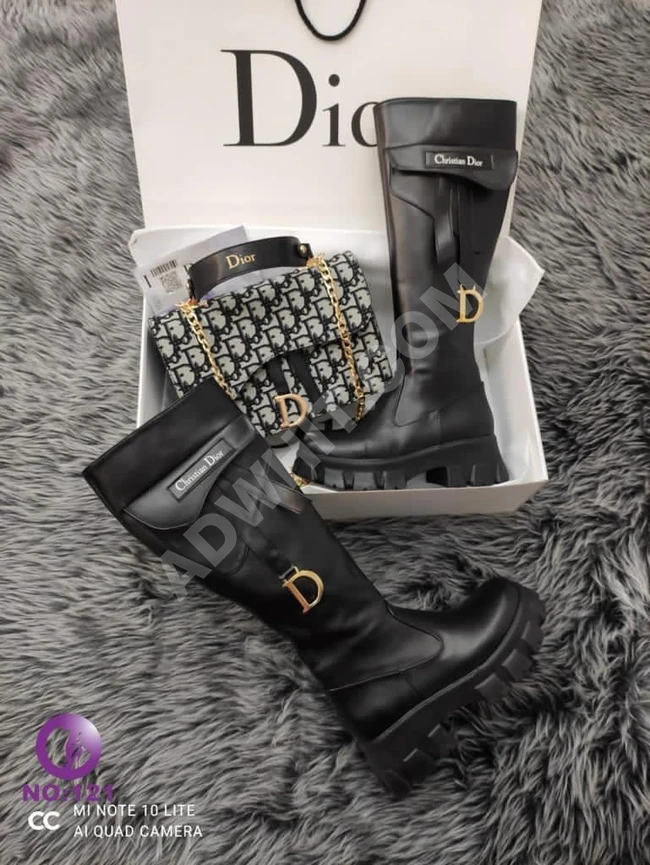 طقم حذاء مع حقيبة نسائي 