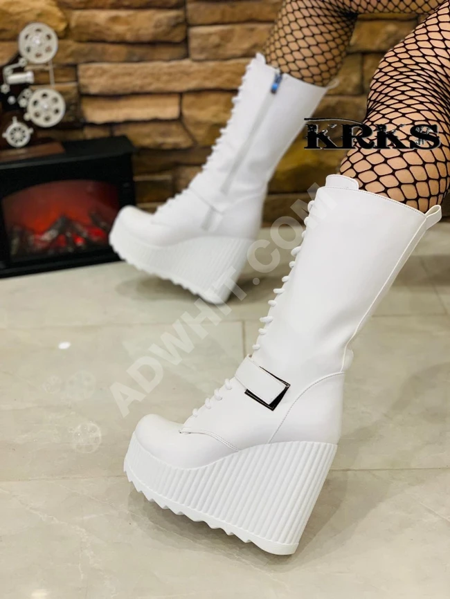 حذاء نسائي شتوي ساق عالي 