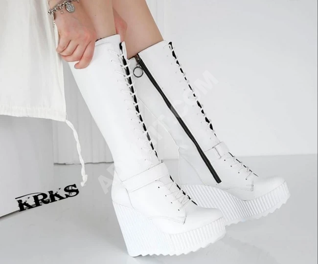 حذاء نسائي شتوي ساق عالي 