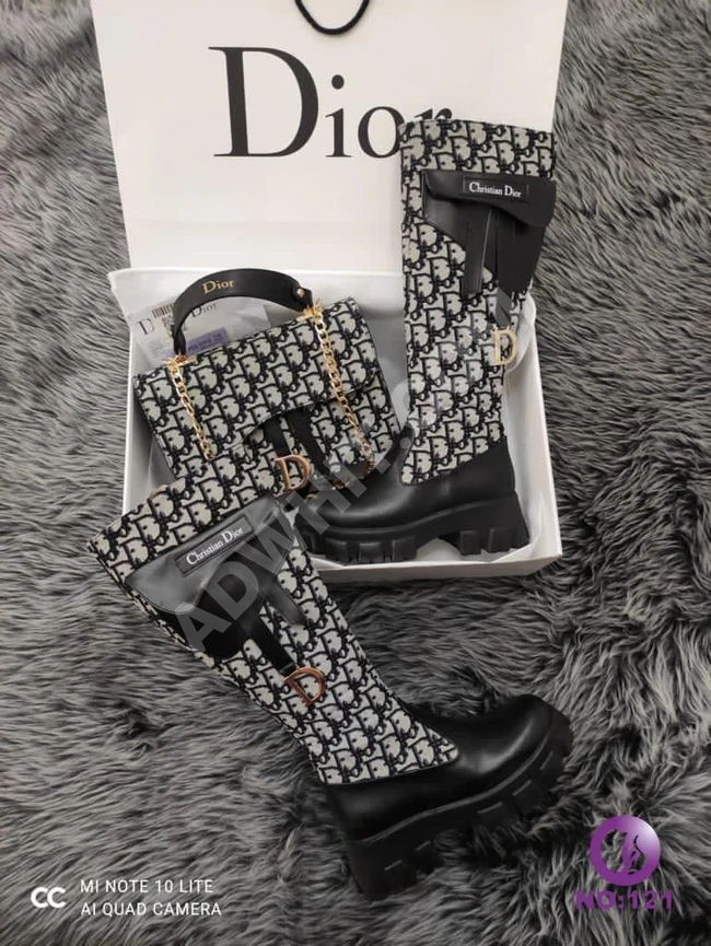 طقم حذاء مع حقيبة نسائي 