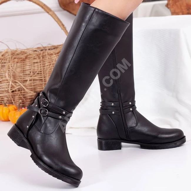 حذاء نسائي شتوي ساق عالي 