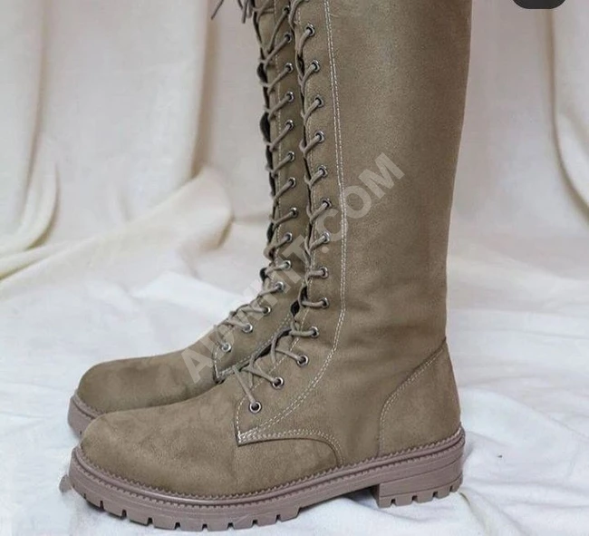 حذاء نسائي شتوي ساق عالي