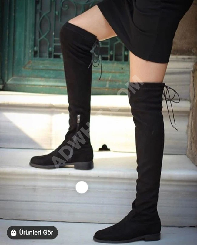 حذاء نسائي شتائي ساق عالي 