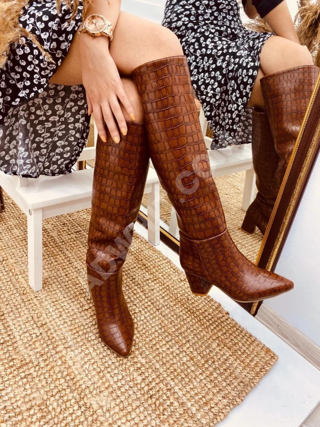 حذاء رسمي نسائي شتوي ساق عالي 