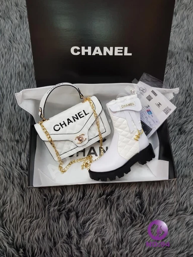 طقم حذاء مع حقيبة نسائي 