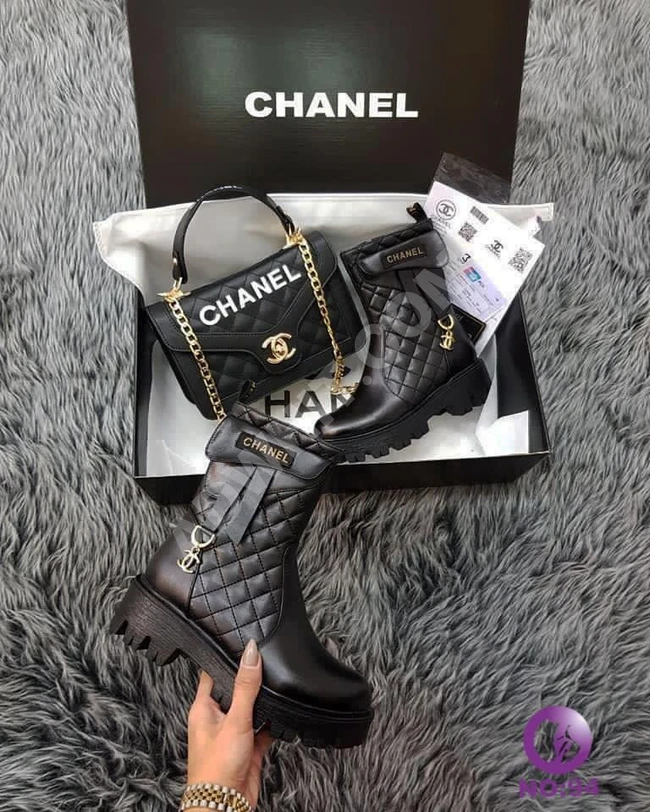 طقم حذاء مع حقيبة نسائي 