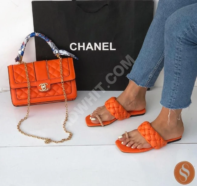 طقم حذاء مع حقيبة نسائي 