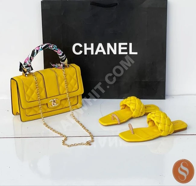 طقم حذاء مع حقيبة نسائي 