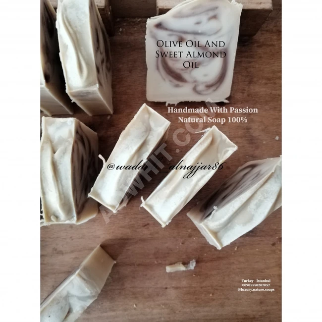 صابون زيت الزيتون و زيت اللوز الحلو للعناية بالشعر 