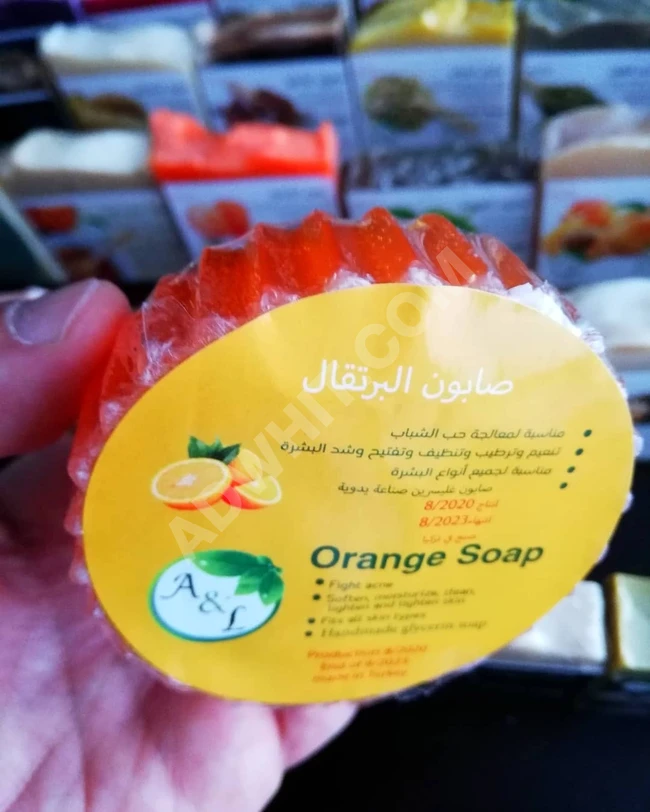 صابون البرتقال للعنايه بالبشره orange soap