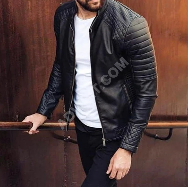جاكيت جلد رجالي