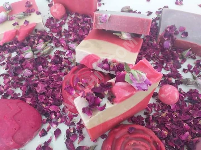 صابون طبيعي - صابون الورد البلدي.